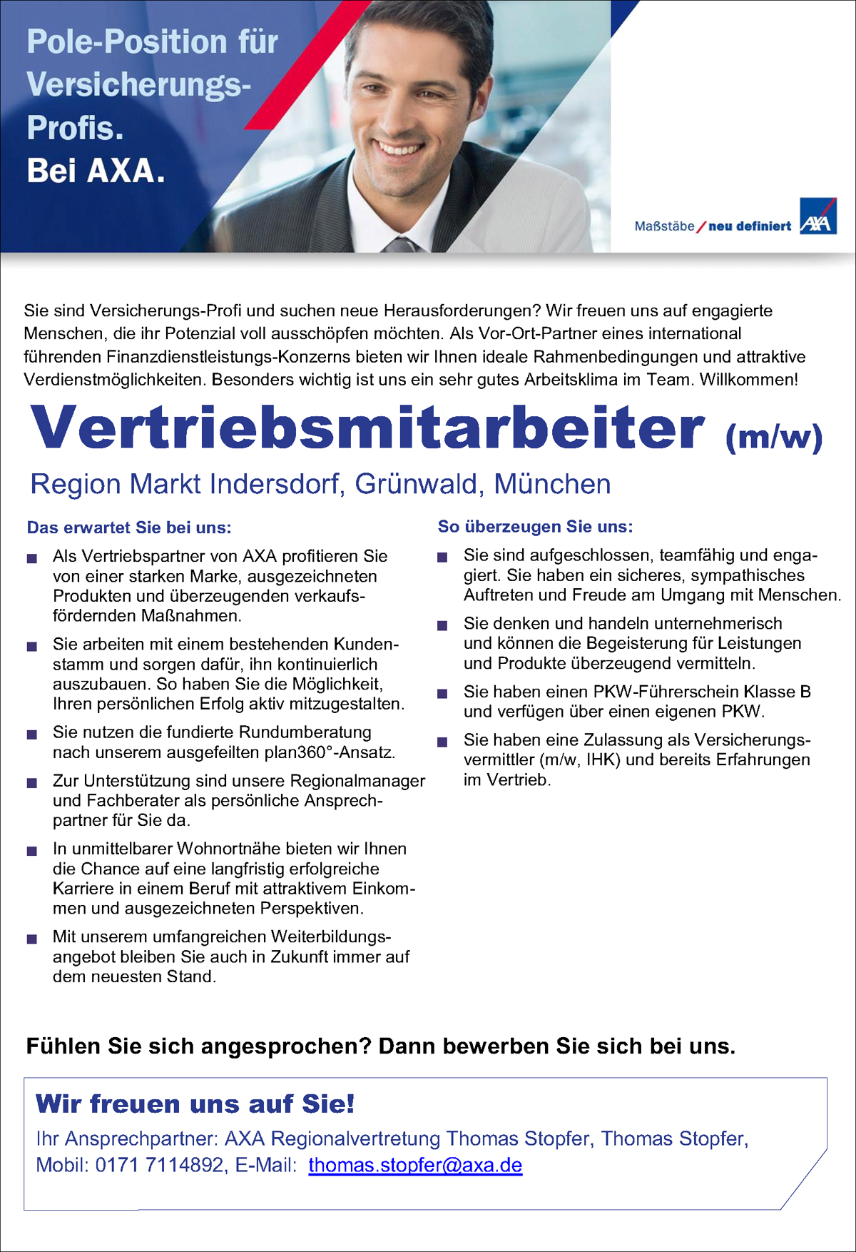 Axa Grunwald Thomas Stopfer Jobs Karriere Axa