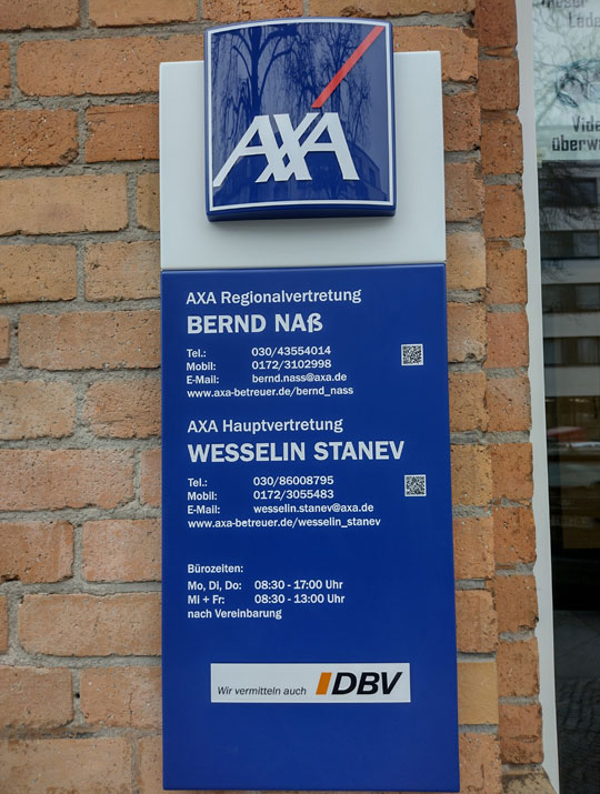 AXA Betreuer Wesselin Stanev in Berlin AXA Hauptvertretung Wesselin Stanev in Berlin