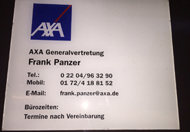 AXA Betreuer Frank Panzer in Bergisch Gladbach AXA Generalvertretung Frank Panzer in Bergisch Gladbach