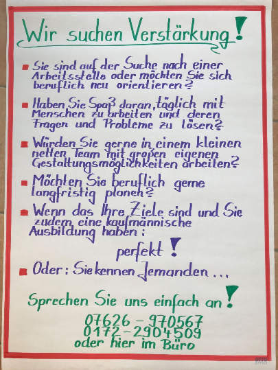 Wir suchen Verstärkung!
