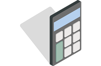 Illustration einer Tarifberechnung mit Taschenrechner