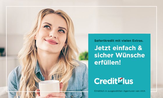 Der Sofortkredit mit vielen Extras - Credit Plus