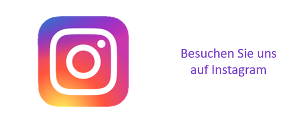 Instagram Logo mit dem Hinweis: "Besuchen Sie uns auf Instagram"