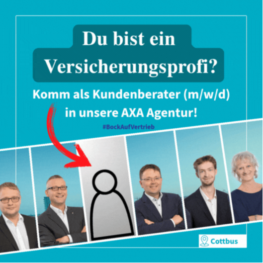 #BockaufVertrieb #Cottbus #AXACottbus #CottbusJobs